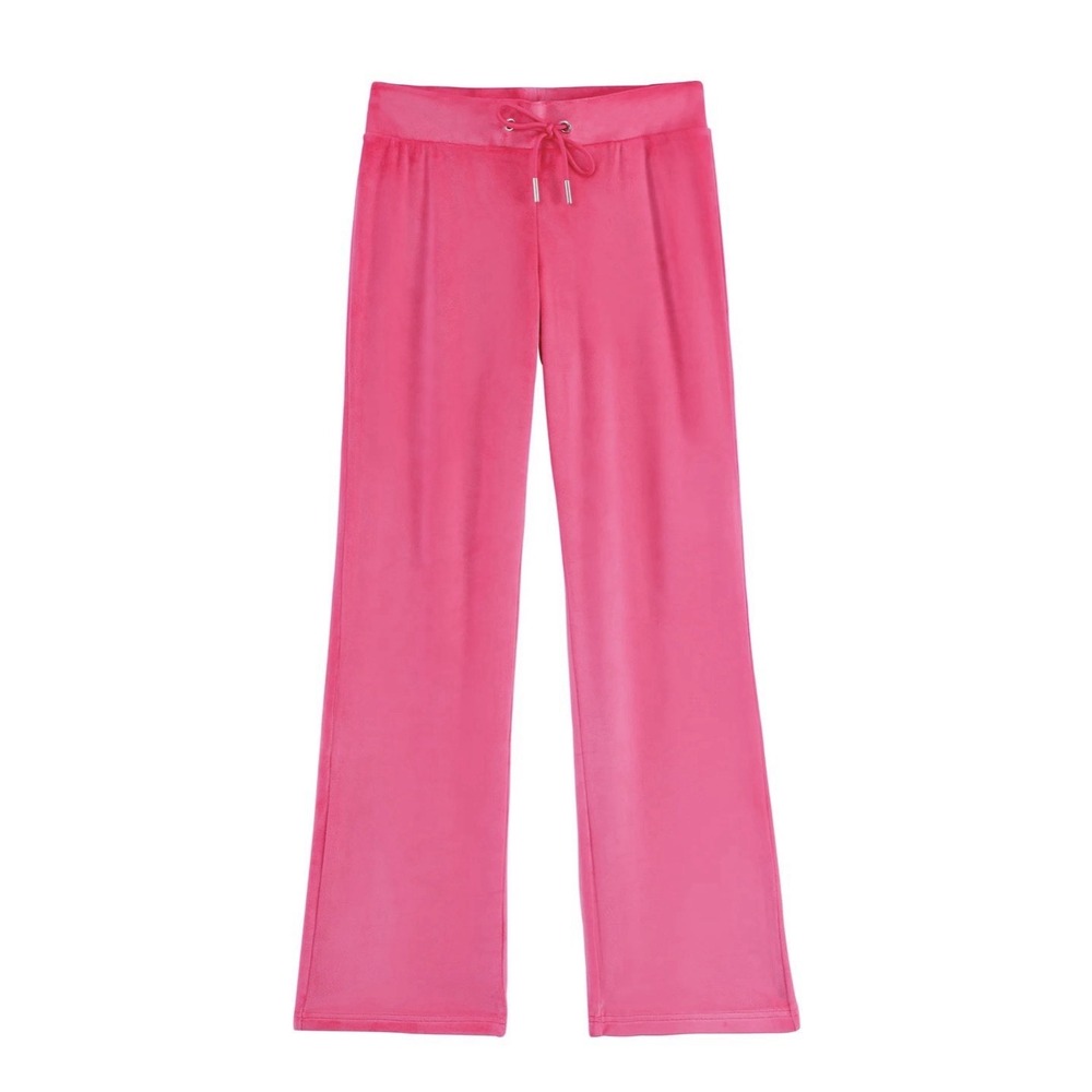 Von Dutch Hot Pink Velour Track Pants with Bling Logo XL Y2K MSRP $75